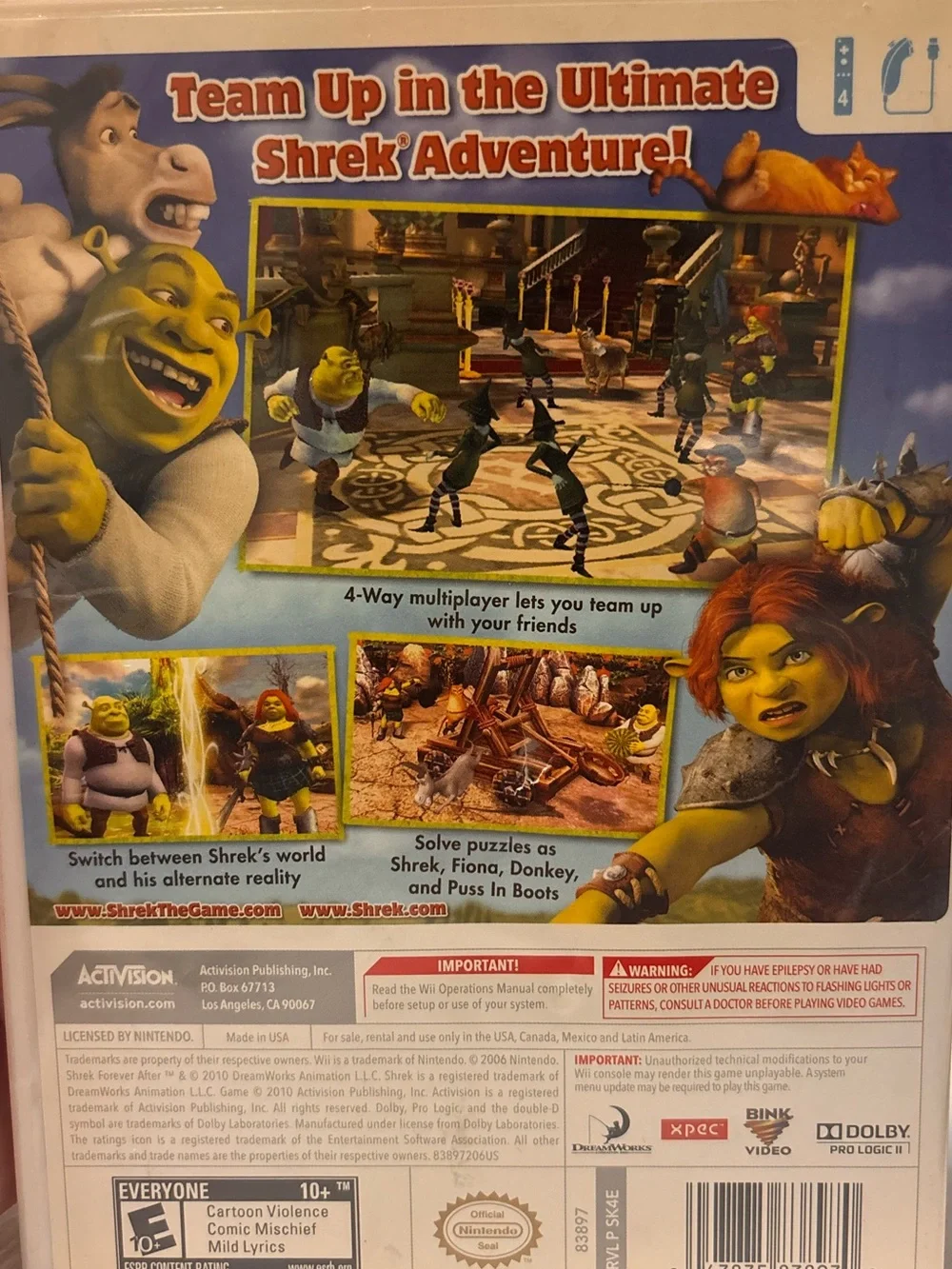 Nintendo Wii Shrek Forever After – Green & Red Cover